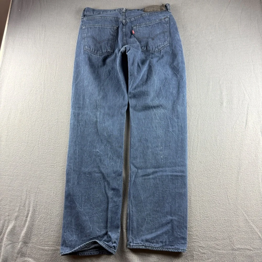 Levis 501XX Jeans Men's 34x34 (Fits 32x32) Blue Button Fly Shrink To Fit Indigo